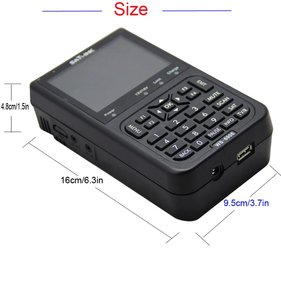 Localizador de Sinal Receptor de Fta para Qpsk Digital Satlink Tela Lcd Dvb-s - s2 Satélite tv av ws 6906 3.5 - Image 5