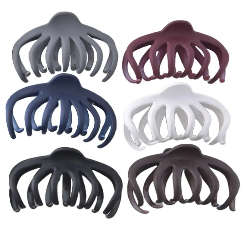 

Solid Color Plastic Large Hair Claw Clip Women Girls Simple Hairpins Random Color U4LF