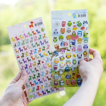 

1 sheet/lot Owl Giraffe Print Stationery Sticker 20cm*10cm Kids Stationery Gift