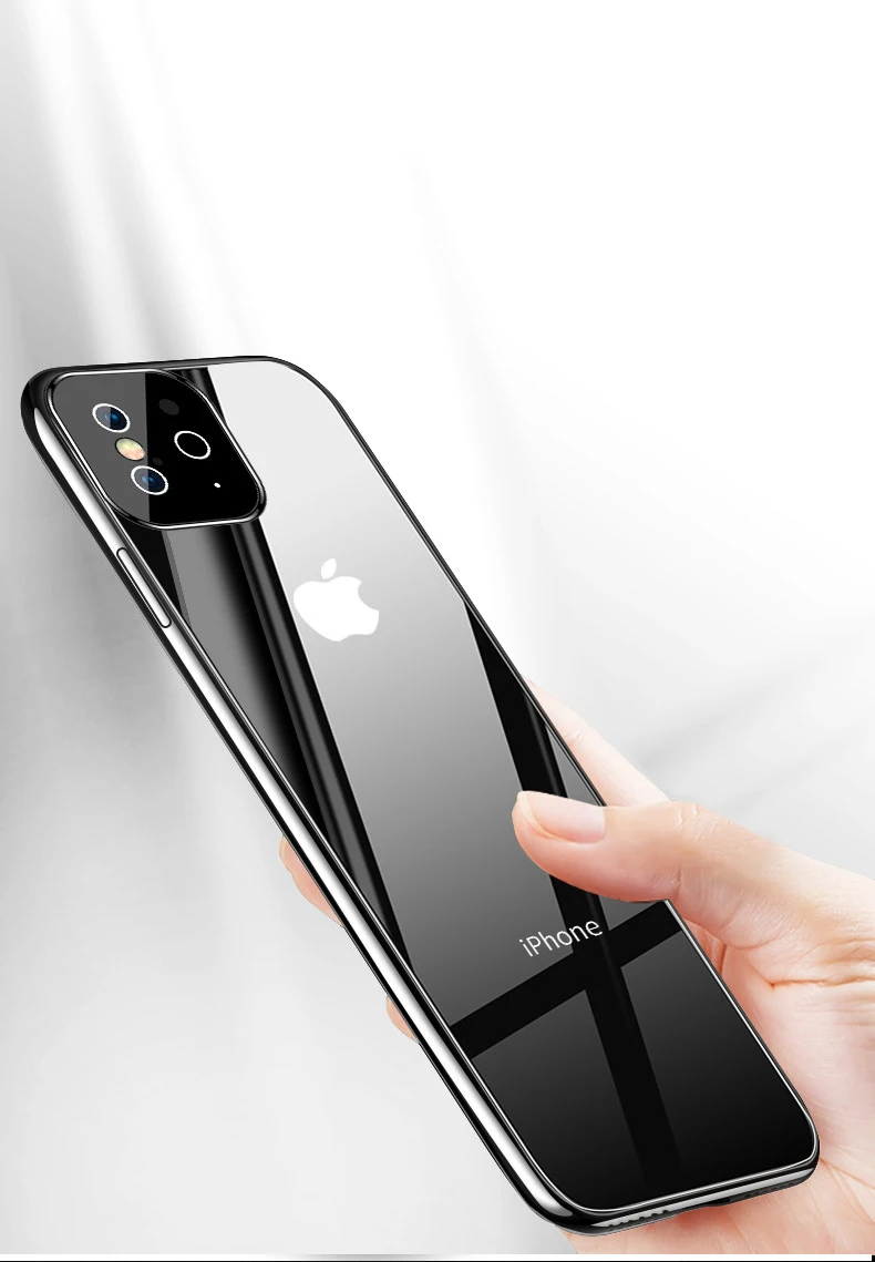 Второй Сменный Чехол для iPhone 11 Pro покрытие из закаленного стекла гальванический чехол для iPhone XR XS MAX корпус оболочка