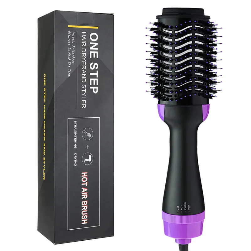 HSIPRO Electric Hairdryer Comb Negative Lonic Hair Straightener or Curler Comb 2 In 1 Hair Dryer Comb