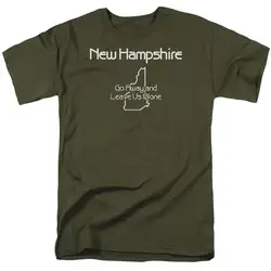 Нью-Гэмпшир, уйдите и оставьте нас в стороне, Юмористическая взрослая футболка, все размеры, хлопковая футболка для молодежи среднего