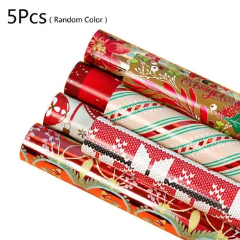 

5 Sheets Christmas Wrapping Paper Gift Packing Present Box Packaging Wrap Decor 67JB