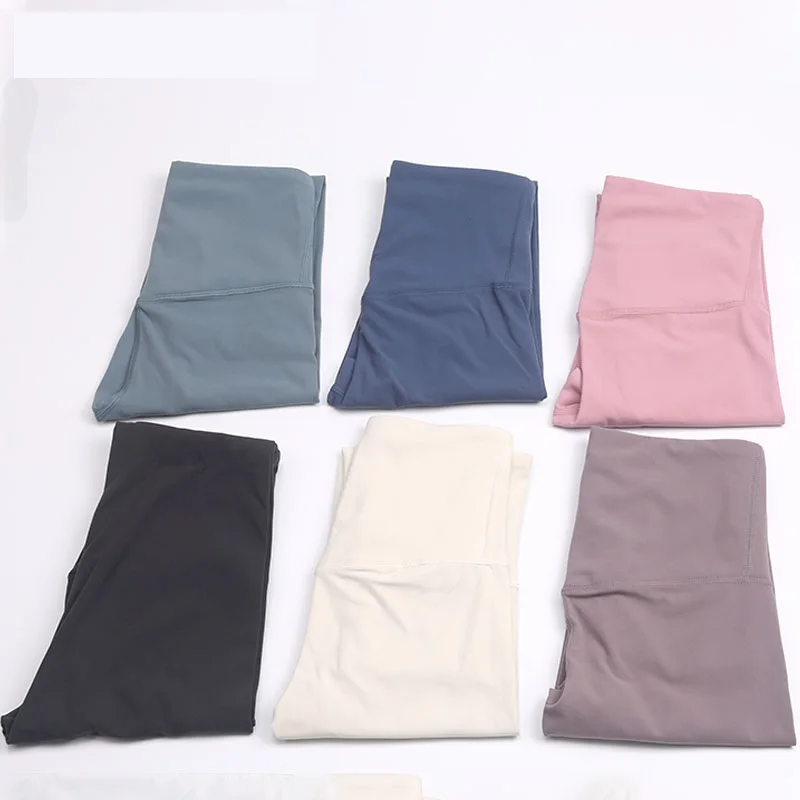 solid color Classic Popular Elastic Hight Waist Yoga Pant Tight Gym Leggings Women Fitness Sports jogging comprehensive training