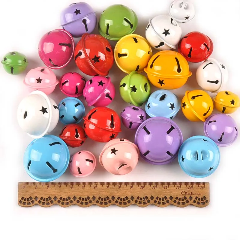 8 Colors Iron Jingle Bells For Christmas Craft Home Decoration Accessories Pendants Hanging DIY Christmas Tree ornaments C2678