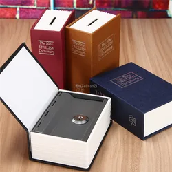 Boîte de rangement secrète en forme de dictionnaire, boîte de rangement discrète avec serrure à clé pour argent et bijoux 