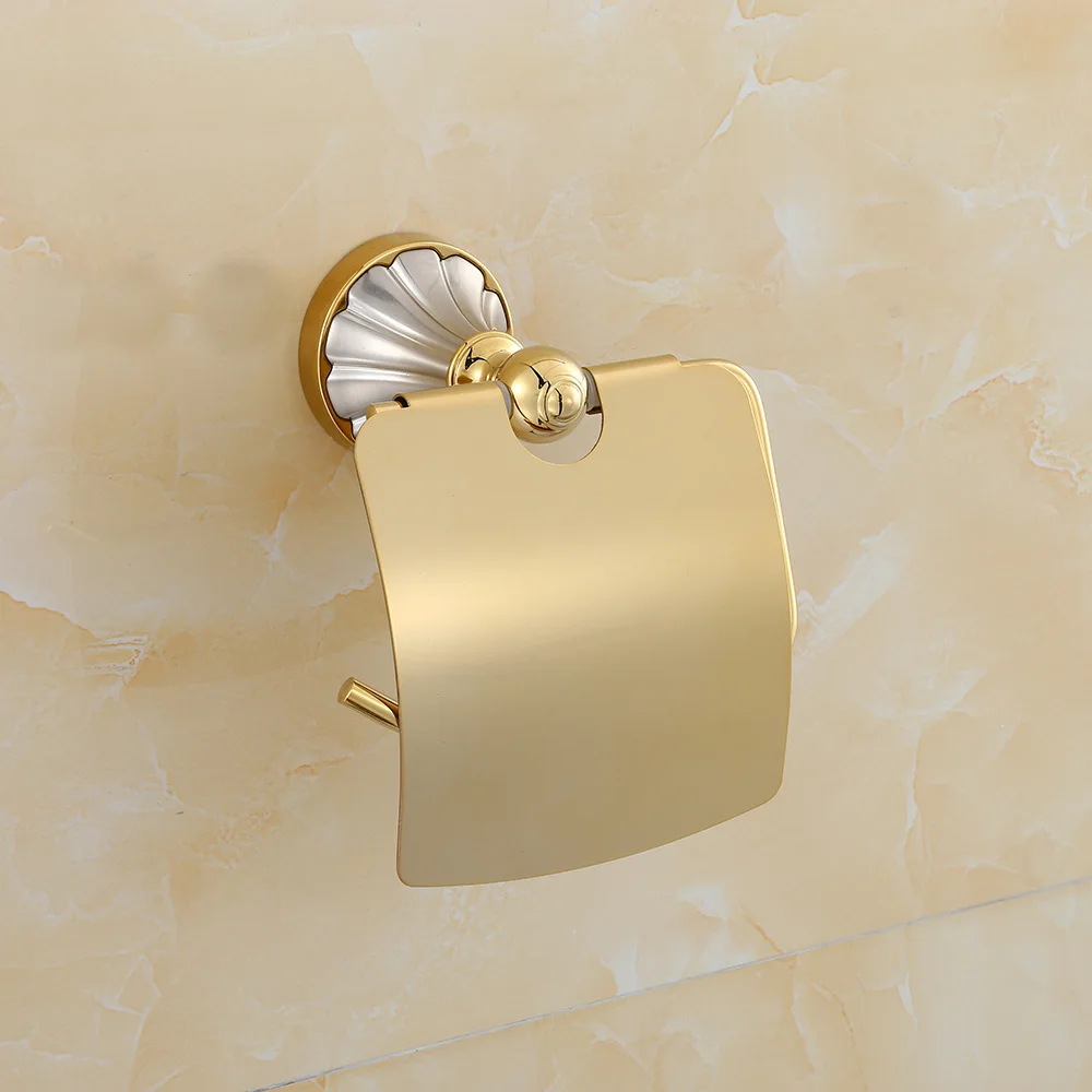 

Manufacturers Direct Selling Gold-Plated Sanitary Ware Towel Rack Roll Stand Toilet Paper Holder Zinc Alloy Bathroom Pendant