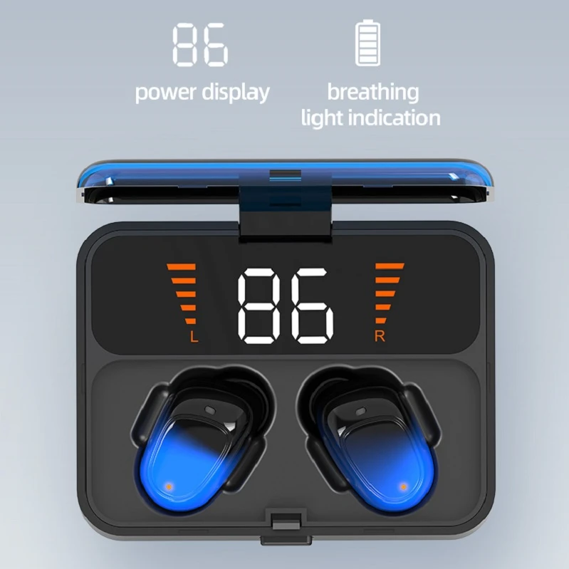 Высокое качество ES01 TWS Bluetooth наушники V5.0 сенсорные беспроводные наушники 9D стерео Спорт водонепроницаемый гарнитура handsfree светодиодный дисплей