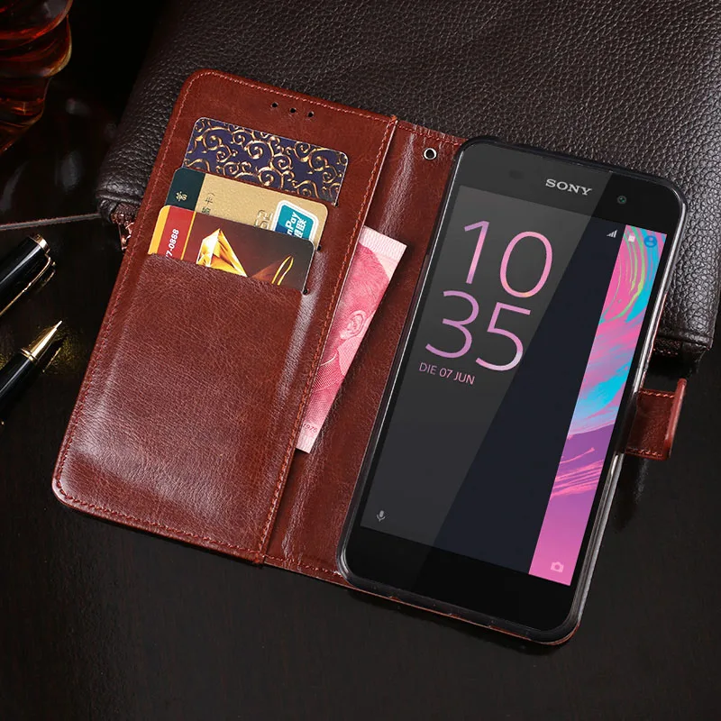 Flip Wallet Case for Sony Xperia XA Ultra XA1 Plus XA2 XA3 XZ Premium XZ1 XZ3 Leather Case Stand Phone Cover Coque