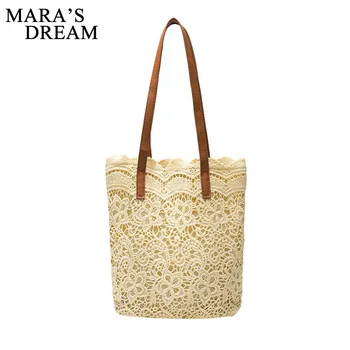 

Mara's Dream 2020 New Solid Color Spring and Summer Sen Lace Beautiful Shoulder Bag Handbag Ladies Large Capacity Bucket Bag