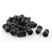 20 шт. M16 Мужская резьба 4-8 мм регулируемый черный шнур Сцепной кабель ввод