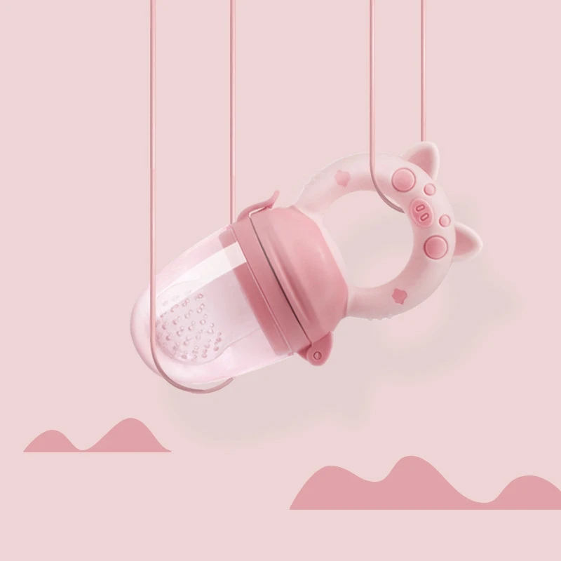 

1PC Baby Teether Nipple Fruit Food Grade Silicone Teether Safety Feeder Bite Food Teether BPA Free Cartoon Nursing Teething Toys