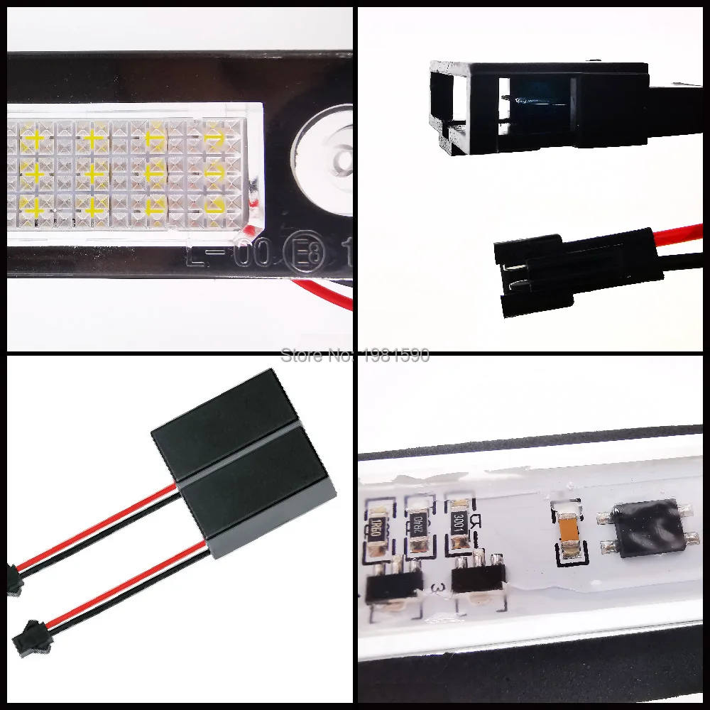 2x Free Error Car rear 18 SMD LED number plate light for Skoda Roomster 5J Octavia 1Z replacement auto accessory parts