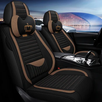 

Full Coverage flax fiber car seat cover auto seats covers for toyota corolla e150 corolla verso fortuner harrier highlander