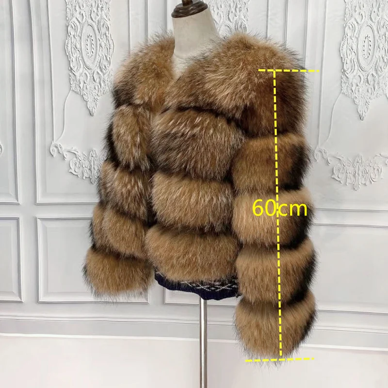 white puffer Real Fur Coat  100% Natural Winter Women's Fur Jacket  Warm Fox Fur Coat High Quality Fur Vest Free Shipping  Fashion Luxurious packable down jacket Coats & Jackets