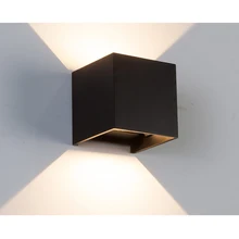 Eslas 7 Вт светодиодный настенный светильник переменного тока 220 В IP65 Водонепроницаемый светодиодный квадратный настенный светильник простой и стильный для наружных проходов коридора