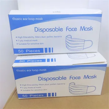 

mascarilla maseczka ochronna packaged three-layer filter mask disposable dust mask anti-fog face mask mascarilla mask for face
