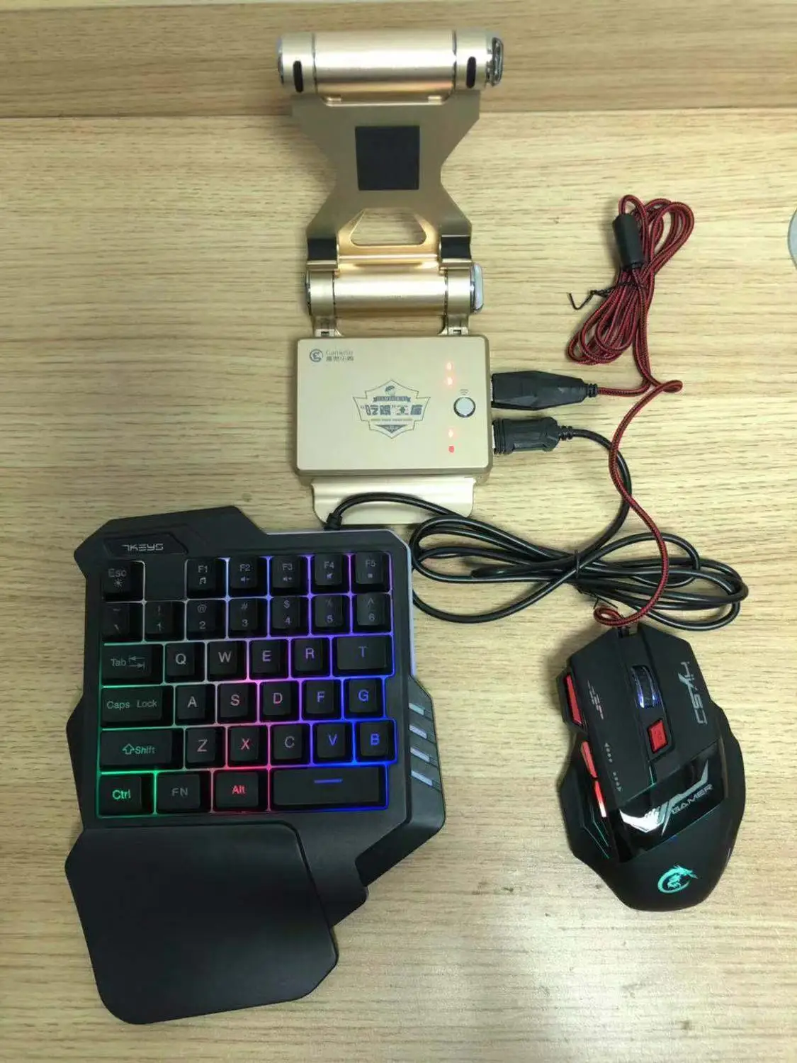 GameSir X1 BattleDock конвертер Стенд док-станция для AoV, мобильные легенды, FPS игры с G30 проводной игровой клавиатуры и HXSJ H100 мышь - Цвет: Gold