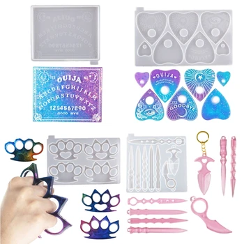 

Knuckles Silicone Resin Mold Epoxy Resin Finger Tiger Paw Self Defence Keychain Silicone Mold Kit Jewelry Making Tools