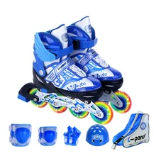 Новинка 9 в 1 Детская роликовая обувь для роликов, скейтборда шлем наколенник Регулируемый моющийся жесткий светящиеся колеса подростков