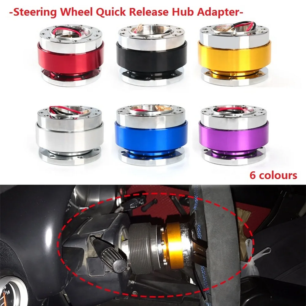 

Universal Car Auto Quick Release Steering Wheel Hub Adapter Boss Accessories Kit Aluminum 6 Hole 60mm for Many Brand Cars