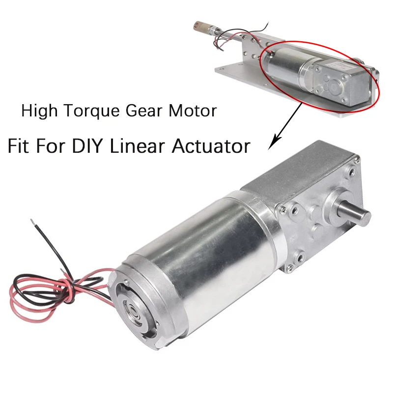 DC 12 V/24 V 3-160 об/мин червячный мотор-редуктор высокий крутящий момент Электродвигатель с редуктором с самоблокирующийся набор «сделай сам» для линейный привод