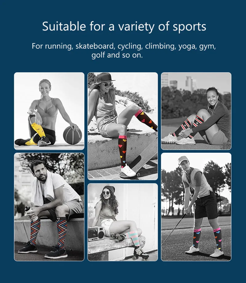 Мужские профессиональные Компрессионные носки, дышащие, для путешествий, подходят для спорта, счастливые носки, средние чулки skarpetki