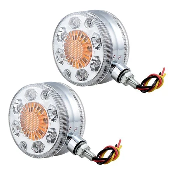 

1 Pair 24LED Double Face Side Marker Turn Signal Semi Truck Fender Lights DC 24V