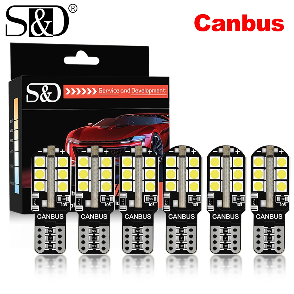 6個w5w Led T10 Led Canbus 168 194 Led電球24smd車のサイドマーカーライトナンバープレートランプ白青黄赤ピンク12v 6000 18k Signal Lamp Aliexpress