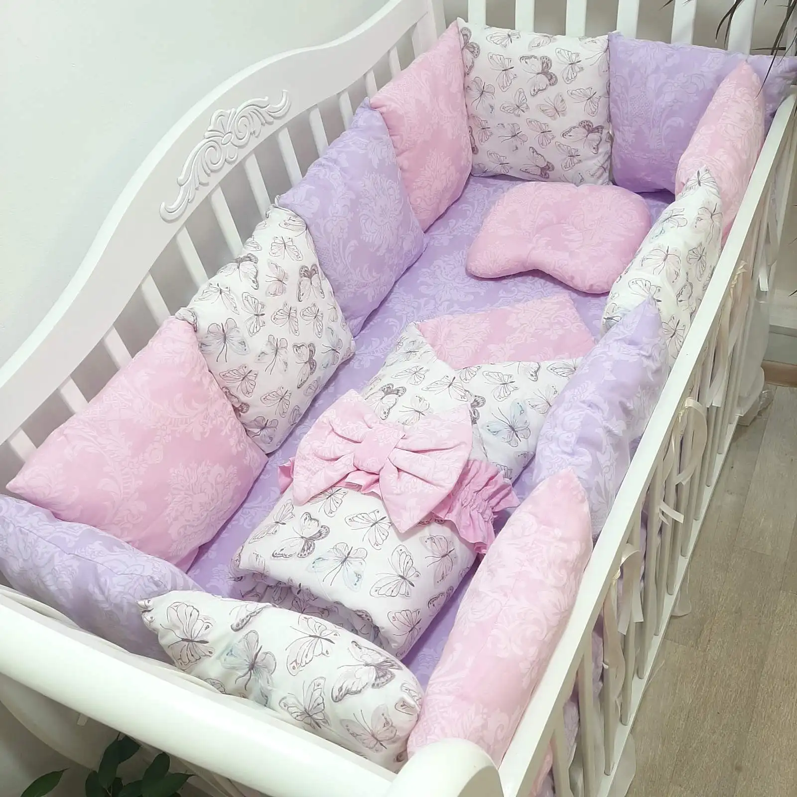 Set In A Crib, Bed Linen, Sides In A Crib For Newborns And Babies