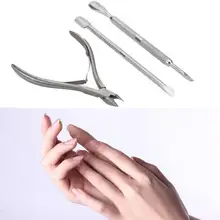 3 шт./компл. двойной головкой для ногтей УФ-гель полировка жидкость для снятия Треугольники толкателем способствует культивации рогового слоя удалить Красота инструменты тонкой настройки маникюра