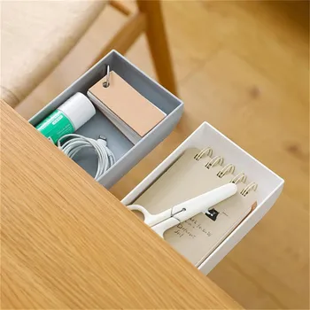 

Self-Adhesive Under Desk Drawer Makeup Organizer Pencil Tray Pen Holder Desktop Sundries Storage Box School Stationery Supplies