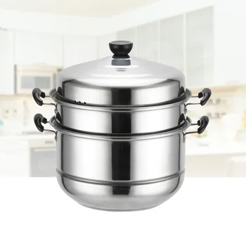 

Stainless Steel Three-layer Thick Steamer Multifunction Soup Steam Pot Universal Cooking Pots for Induction Cooker Gas Stove (28