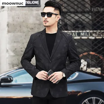 

2019 new arrival high quality single-breasted blazer men,men's printing suits jackets casual blazers men plus-size M-3XL