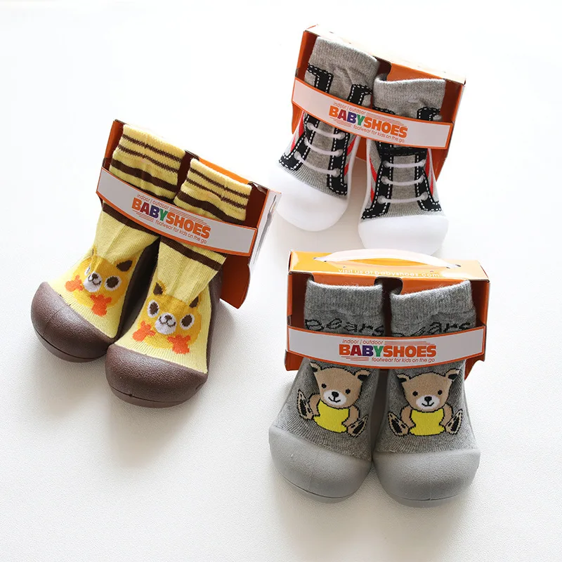 

Spring And Autumn Soft-Sole Children Floor Socks Breathable Anti-slip Baby Socks 0-1-3-Year-Old Cartoon Early Education Learner