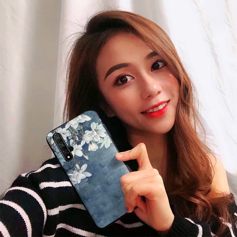Объемный цветок чехол с тиснением для huawei y9 y6 y7 p10 p20 p30 lite рro mate10 20 30 honor 20 10i 9x 8x p smart чехол из мягкого ТПУ