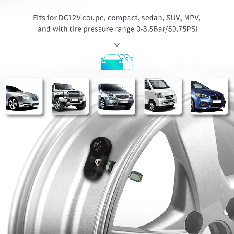 EASYGUARD автомобиль TPMS с солнечной панелью дисплей 4 TPMS датчик PSI или бар 0-3.5Bar/PSI DC12V(внутренний датчик T187N