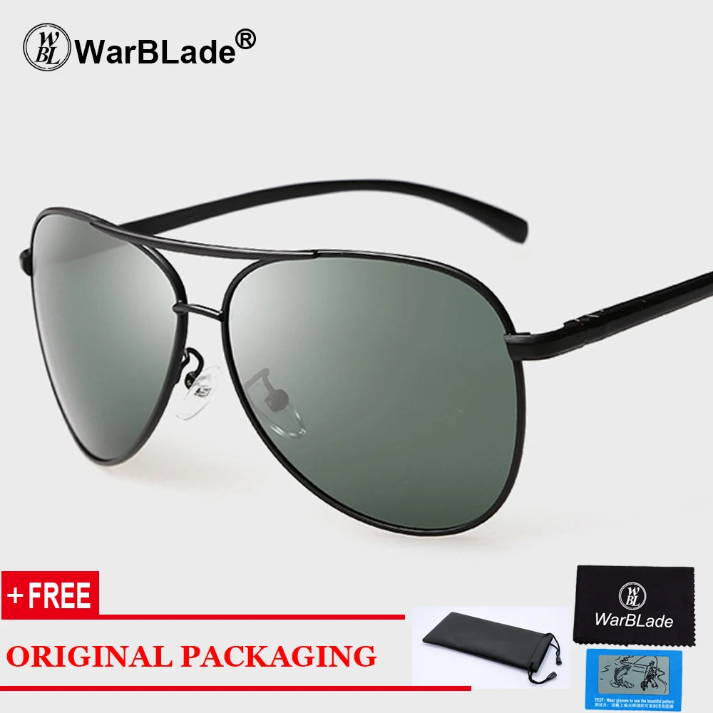 black green WarBLade классический Для мужчин солнцезащитные очки Брендовая Дизайнерская обувь Pilot, поляризационные мужские солнцезащитные очки для Для мужчин Лидер продаж - Цвет линз: black green