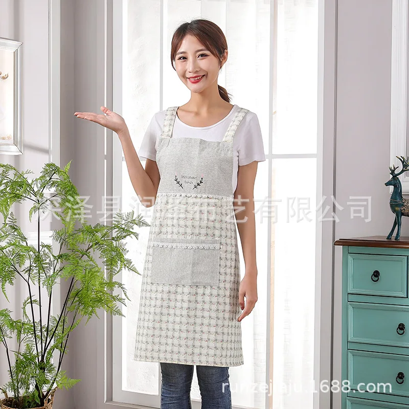 Apron Manufacturers Korean-style-Style Kitchen Sleeveless Apron Adult Cooking Cute Apron Manufacturers Direct Selling a Generati