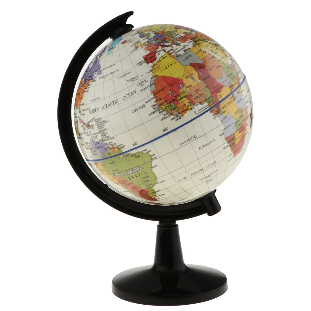 16cm Vintage Globe Rotating Swivel World Map of Earth Atlas Geography Students Gifts Kids Educational Learning Globe Kids Toy