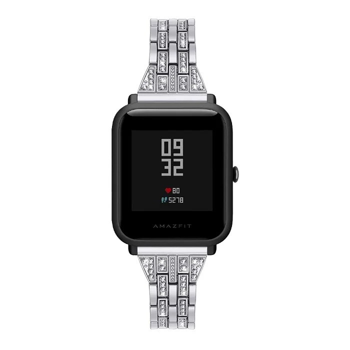 Металлический ремешок для часов для Xiaomi Huami Amazfit Bip из нержавеющей стали застежка-молния ремешок для часов Ремешок Для Xiaomi Huami Amazfit