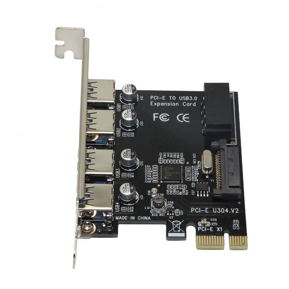 Usb3.0 карты расширения сзади 4-Порты и разъёмы Nec настольный компьютер Usb3.0 Интерфейс адаптера Pci-E на Usb3.0
