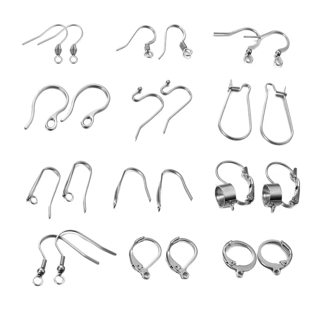 20pcs Stainless Steel French Earring Hooks For Jewelry Making Ear Wire Hoop  Earrings DIY Ear Earring Making Supplies Components - AliExpress