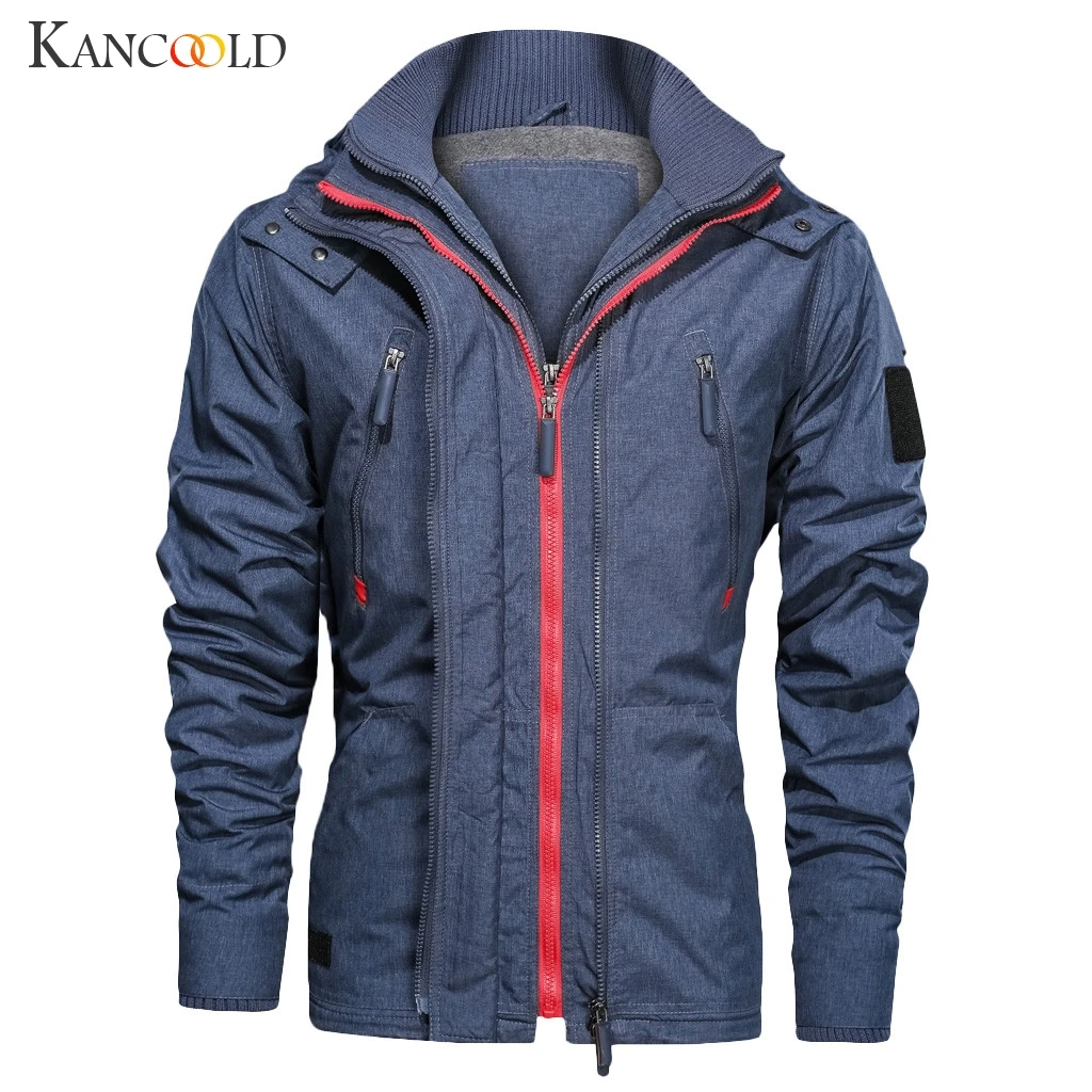 KANCOOLD пальто женская зимняя теплая верхняя одежда Цветочная молния с капюшоном оверсайз карманы винтажная мода пальто и куртки для женщин 2019AUG9