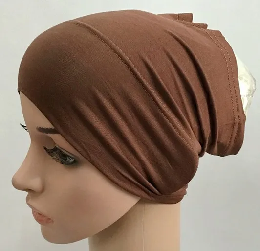 Soft Modal Inner Hijab Caps Muslim Stretch Turban Cap Islamic Underscarf Bonnet Hat Female Headband Turbante Mujer