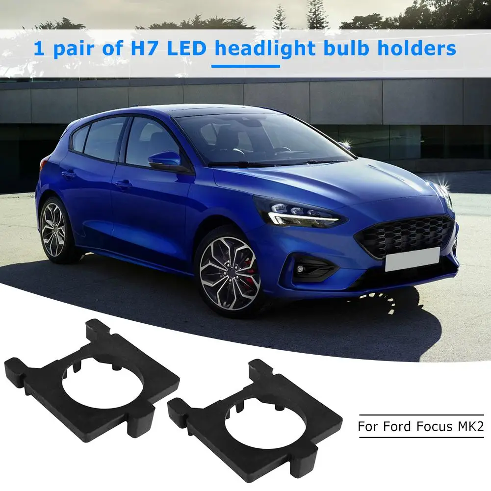 1 Pair H7 Led Headlight Bulb Base Adapters For Focus Mk2 Mondeo 2 Orders - Base - AliExpress