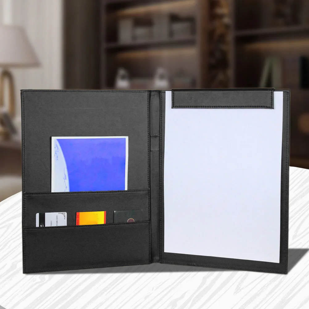 

School Protective Office Business Organizer File Folder PU Leather Storage Conference Portable Documents Multifunction A4