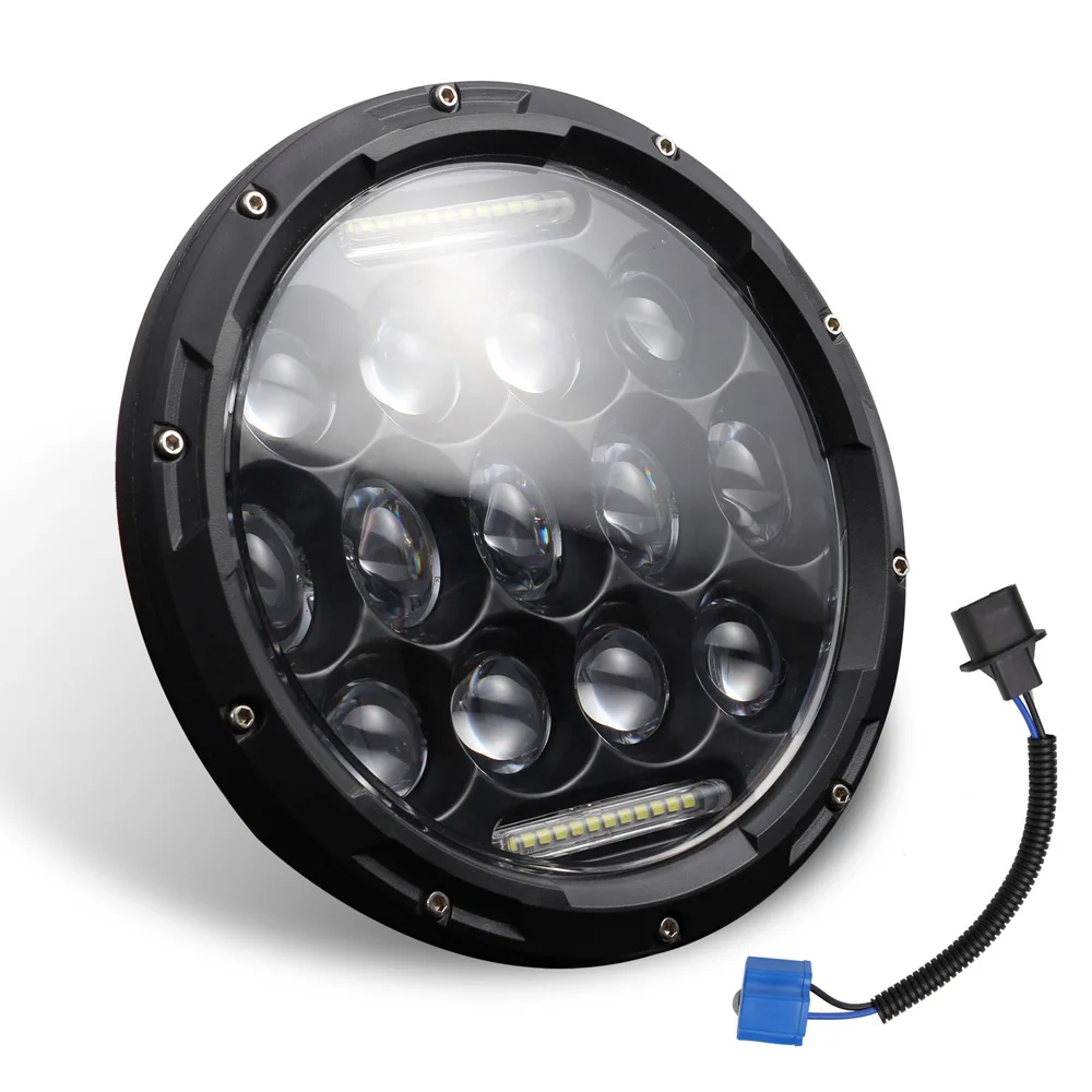 1 шт./2 шт. 12 в 280 Вт 7 дюймов Автомобильные фары Angel Eye 27 бусин для Jeep Wrangler JK TJ LJ 1997- FLD 2012-2013 Touring Softail
