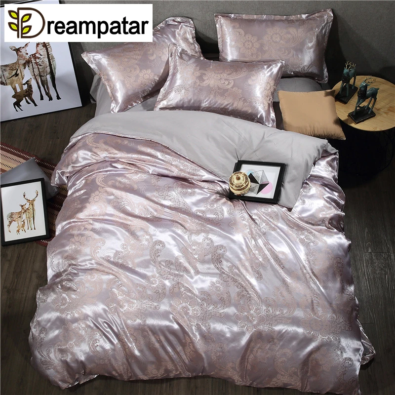 

Dreampatar Classical Flower Solid Color Double Bed Single Quilt Cover Pillowcase Bed Textile Supplies Modern Home Bedding BY197A