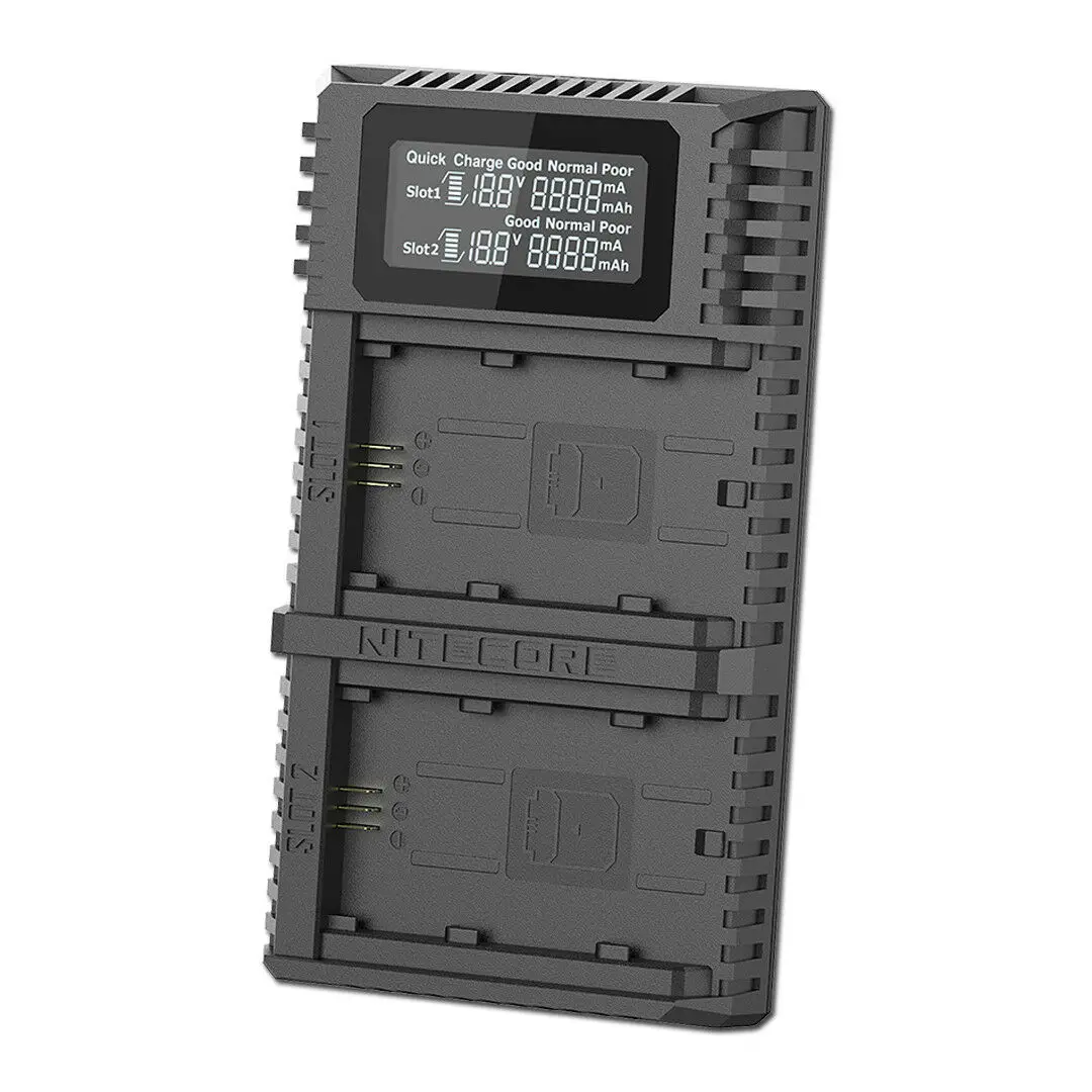 Nitecore USN4 PRO цифровой двойной слот Путешествия Камера зарядное устройство для sony NP-FZ100 батареи, совместимый с a7 III, a7R III, a9